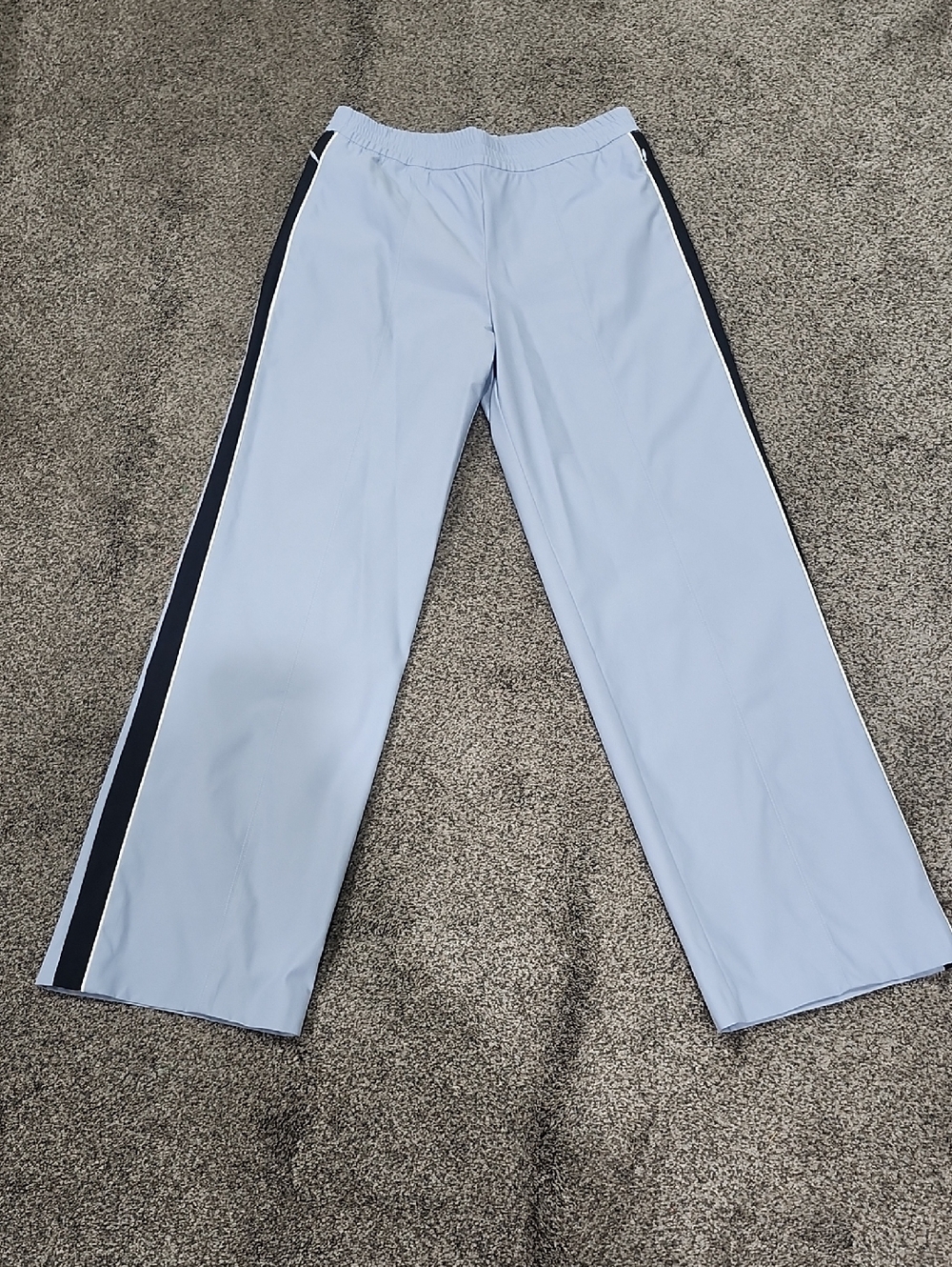 Light Blue Women's Track Pants with Side Stripe